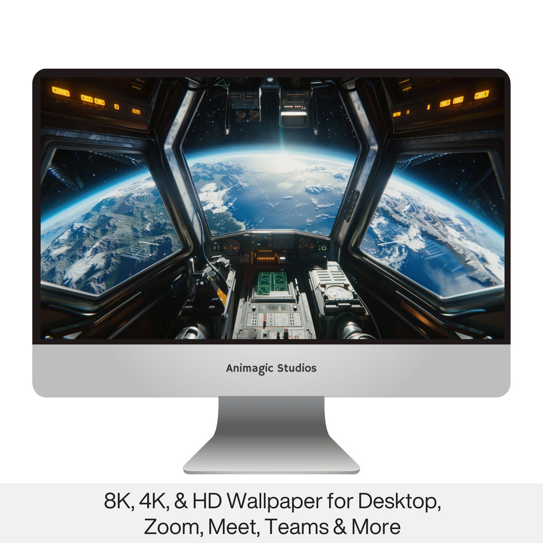 Spaceship Cockpit Desktop Wallpaper 8K Background 4K Wallpaper HD