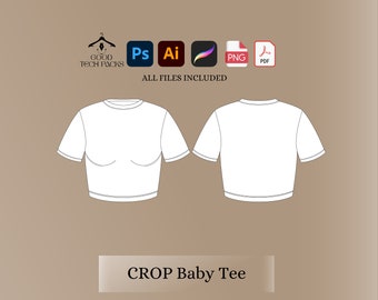 Paquete de tecnología Crop Top: Excelente plantilla vectorial. Descarga digital.