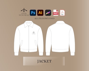 Jacket Tech Pack: Vector Template for Streetwear Design. Digital Download