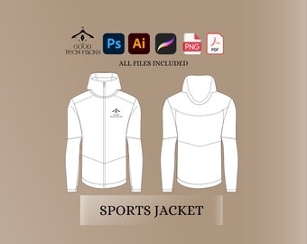 Pack technique de veste de sport : bon modèle vectoriel. Téléchargement numérique