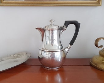 English Art Deco Silver Plate Hot Water Pot for Tea or Coffee Created for the  1930s Devon Hotel the Esplanade.