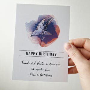 Cartão de felicitações | pássaro | Cartão de felicitações | Floral | padrão floral | minimalista | Cartão postal | floral | Cartão de aniversário | feliz aniversário