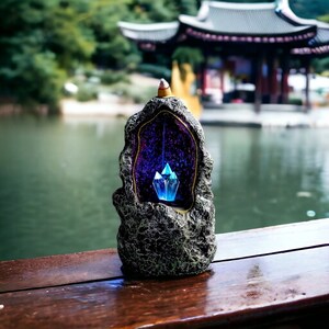 Gemstone Cave Incense Backflow Burner Design for Aromatherapy and Home Decor