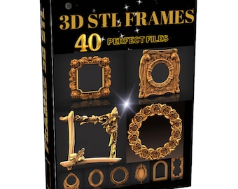 Más de 40 archivos STL 3D de marcos de espejos, marcos de fotos, archivos digitales para máquina enrutadora CNC 3D, máquina de tallado en relieve Artcam