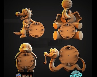 Clocks, 3D STL Model, CNC Router Engraver, Artcam, Aspire, CNC files, Wood, Art, Wall Decor, Cnc