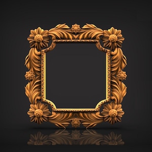 1 PCS ,3D STL File of Mirror Frame, Picture Frame, Digital File For 3D CNC Router Machine Carving Machine Relief Artcam