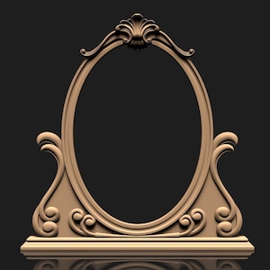 1 PCS ,3D STL File of Mirror Frame, Picture Frame, Digital File For 3D CNC Router Machine Carving Machine Relief Artcam