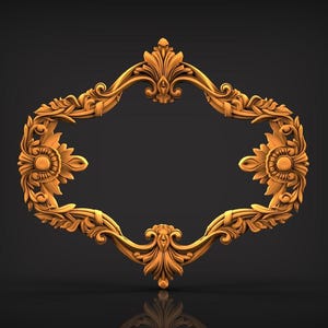 1 PCS ,3D STL File of Mirror Frame, Picture Frame, Digital File For 3D CNC Router Machine Carving Machine Relief Artcam