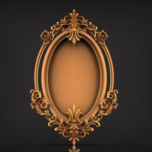 1 PCS ,3D STL File of Mirror Frame, Picture Frame, Digital File For 3D CNC Router Machine Carving Machine Relief Artcam