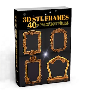 Más de 40 archivos STL 3D de marcos de espejos, marcos de fotos, archivos digitales para máquina enrutadora CNC 3D, máquina de tallado en relieve Artcam