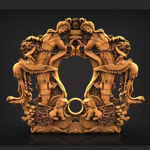 1 PCS ,3D STL File of Mirror Frame, Picture Frame, Digital File For 3D CNC Router Machine Carving Machine Relief Artcam