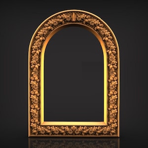 1 PCS ,3D STL File of Mirror Frame, Picture Frame, Digital File For 3D CNC Router Machine Carving Machine Relief Artcam