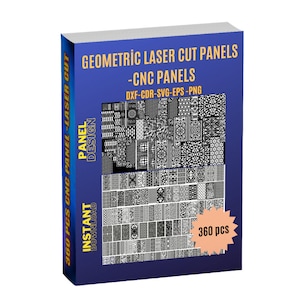 Cnc Panel,Wood Panel ,WallArt, Geometric Laser Cut Panels, Svg,  panel collection, laser cut files, Lightburn laser cut Panel Files,Laser2d
