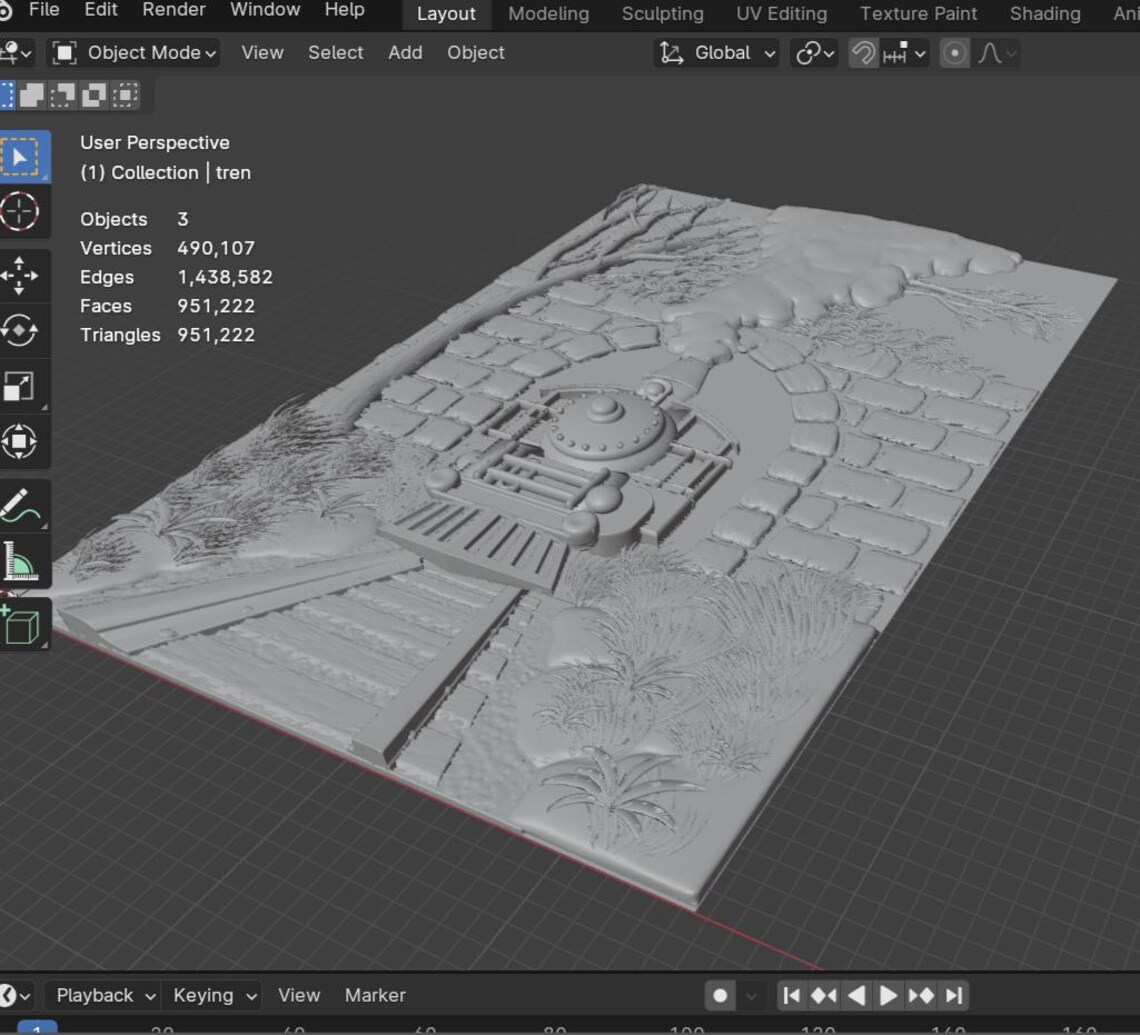 Cut3d Train Tunnel, 3D Model STL File,cnc Router Engraver,artcam,,wood,wall ...