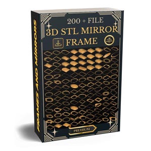 200+PCS ,3D STL Files of Mirror Frames, Picture Frames, Digital File For 3D CNC Router Machine Carving Machine Relief Artcam