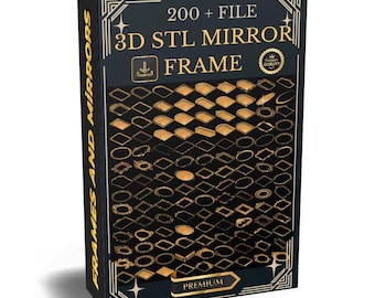 200+PCS ,3D STL Files of Mirror Frames, Picture Frames, Digital File For 3D CNC Router Machine Carving Machine Relief Artcam
