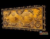 Karta ,World Map relief stl , 3D Model STL File,CNC Router Engraver,Artcam,,Wood,Wall Decor,Cut3d,3D Printer, Lasercut