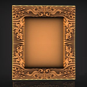 1 PCS ,3D STL File of Mirror Frame, Picture Frame, Digital File For 3D CNC Router Machine Carving Machine Relief Artcam
