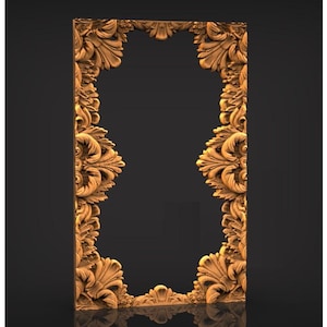 1 PCS ,3D STL File of Mirror Frame, Picture Frame, Digital File For 3D CNC Router Machine Carving Machine Relief Artcam