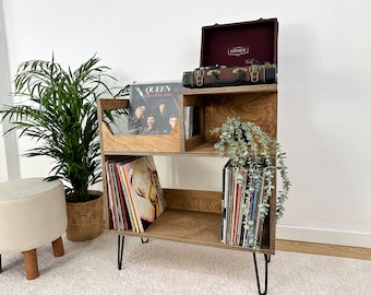 Vinyl Console, Record Player Stand, Vinyl record display, Vinyl Holder, Record Holder