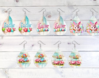 Easter Earring Teardrop Sublimation Designs Bundle