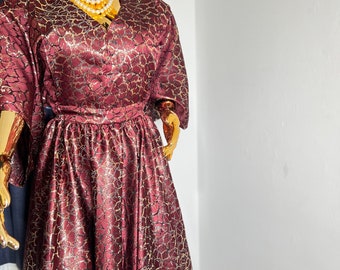 Brocade Damask boubou dress/kaftan dress/ kaftan/embroidery boubou/ owanbe kaftan/ Nigeria boubou gown/African kaftan dress