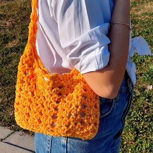 Crochet Bag Velvet Yarn Bags Handmade Bag Velvet Rope zdjęcie 1