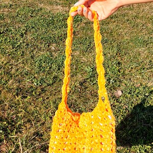 Crochet Bag Velvet Yarn Bags Handmade Bag Velvet Rope zdjęcie 2