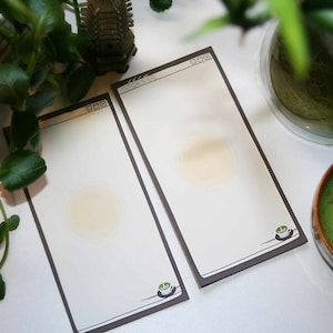 Japanese Matcha Stationery Notepad | Traditional Matcha Journaling | Matcha Gift | Matcha Lover Memopad | Aesthetic Notepad | 4in. x 8in.
