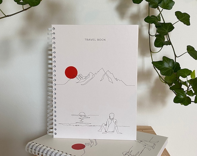 Travel Book | spiral, travel tales, travel & adventure, minimalist diary, travel journal, travel companion, adventure stories, mountains