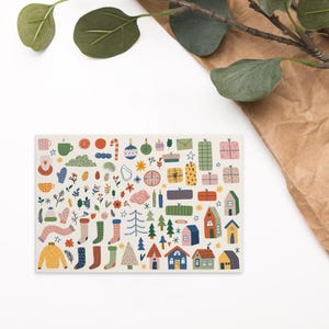 Scandinavian Christmas Postcard | Cozy Minimalist Holiday Card | Nordic Winter Design | One-Sided | 4x6 Matte Paper