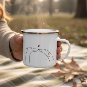 Whippet Enamel Mug, 330 ml Steel with Optional Custom Message