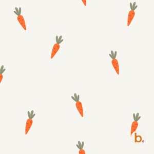 Morot Seamless Mönster Grönsaksmönster Vårgårdsmönster Kawaii Mat Mönster Barnrumstyg Design