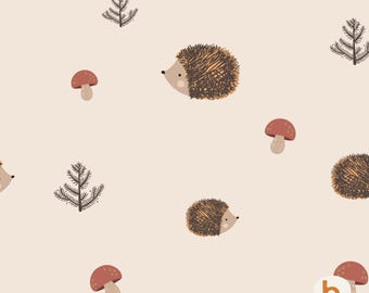 Hedgehog Seamless Pattern Digital Paper, Woodland Animal Print, Nursery Decor Design, Instant Download, PNG JPG