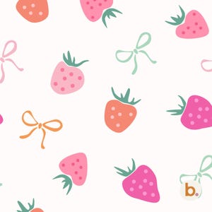 Papier numérique à motif fraise et nœud, usage commercial, PNG JPG