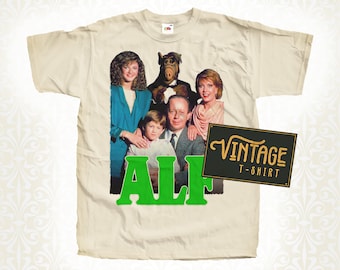 Alf V6 T-shirt Vintage Natuurlijke kleur Heren T-shirt DTG Digitale Print MATEN S M L XL 2XL 3XL 4XL 5XL