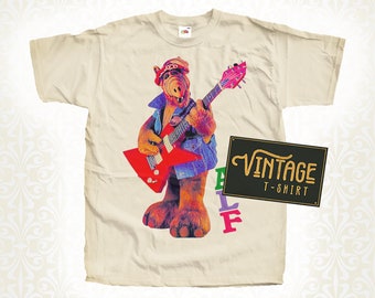 Alf V5 T-shirt Vintage Natuurlijke kleur Heren T-shirt DTG Digitale Print MATEN S M L XL 2XL 3XL 4XL 5XL