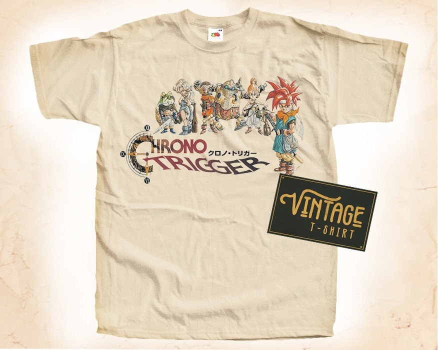 クロノ・トリガー v1 Tシャツ ヴィンテージ ナチュラルカラー メンズ T