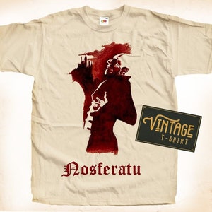 Nosferatu V2 TShirt Vintage Natural color Men&#39;s TShirt DTG Digital Print SIZES S M L XL 2XL 3XL 4XL 5XL