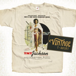 TNT Jackson V1 TShirt Vintage Natural color Men&#39;s TShirt DTG Digital Print Sizes S M L XL 2XL 3XL 4XL 5XL