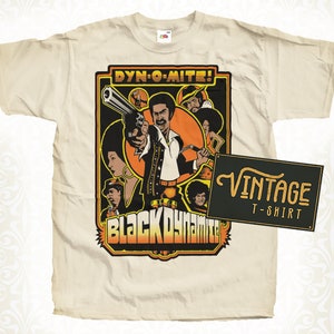 Black Dynamite V2 TShirt Vintage Natural color Men&#39;s TShirt DTG Digital Print SIZES S M L XL 2XL 3XL 4XL 5XL