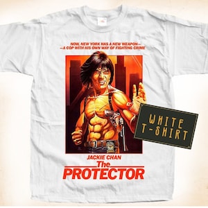 Jackie Chan Jackie Chan The Protector TShirt Vintage Natural color Men&#39;s TShirt DTG Digital Print SIZES S M L XL 2XL 3XL 4XL 5XL