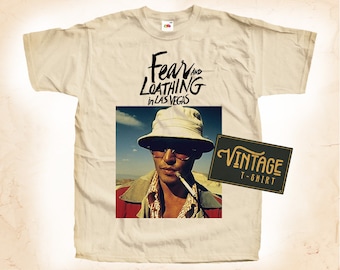Fear and Loathing in Las Vegas V1 TShirt Vintage Natural color Men&#39;s TShirt DTG Digital Print SIZES S M L XL 2XL 3XL 4XL 5XL