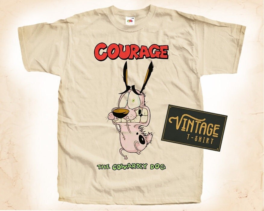 T-shirt Unisexe Courage Le Chien Froussard – Toutes Tailles S à 4XL – YI219