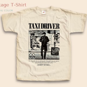 SALE Taxi Driver V2 TShirt Vintage Natural color Men's TShirt DTG Digital Print SIZES xl xxl