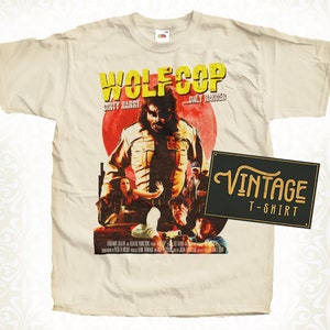 WOLFCOP V1 TShirt Vintage Natural color Men&#39;s TShirt DTG Digital Print Sizes S M L XL 2XL 3XL 4XL 5XL