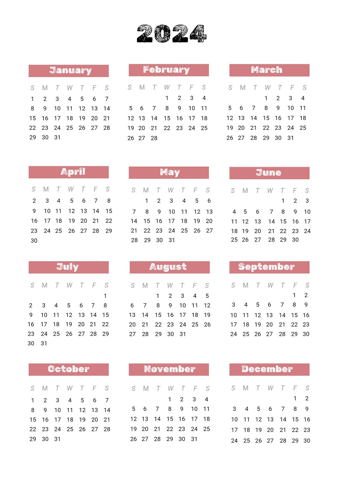 2025 Calendar and 12 Month Planner Printable Calendar Scheduler Planner