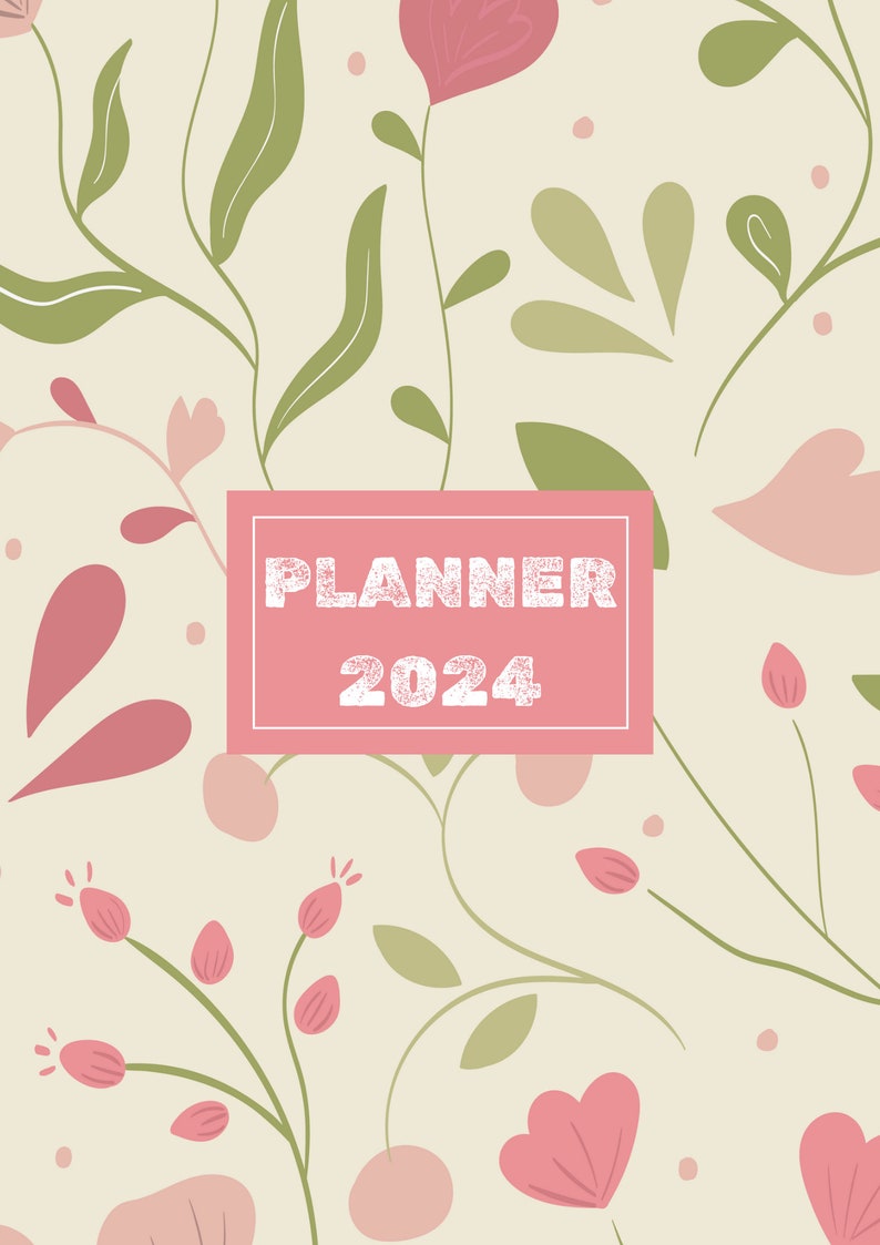 2024 Calendar and 12 Month Planner Printable Calendar Scheduler Planner