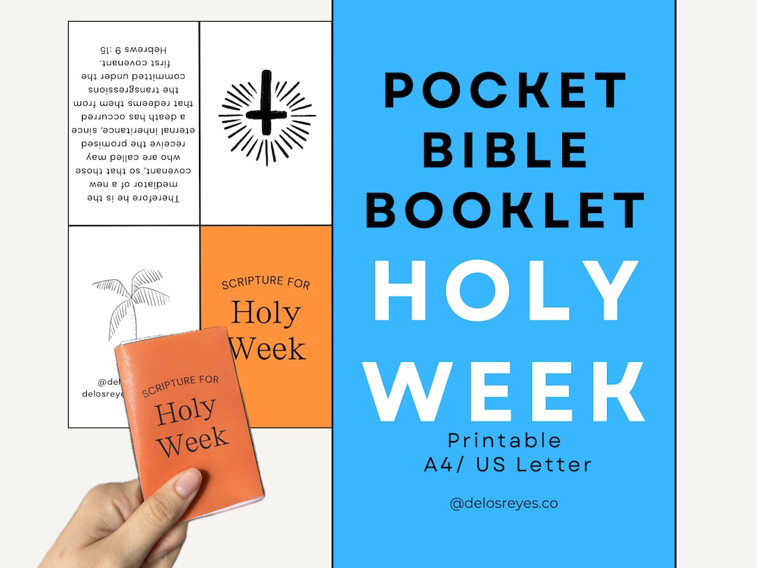 Printable Bible Study Booklet, Scripture for Holy Week - Etsy
