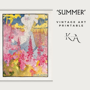 Vintage Art Wall Decor Gift, Antique Illustration, Aesthetic Printable Art Decor, Instant Download Gift, Home Office Gallery Wall Decoration